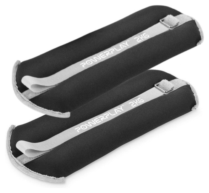 Манжети для ніг та рук PowerPlay PP-4349 Ankle/Wrist Weights (2шт.*2 kg) (пара) Чорні