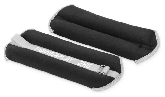 Манжети для ніг та рук PowerPlay PP-4349 Ankle/Wrist Weights (2шт.*2 kg) (пара) Чорні
