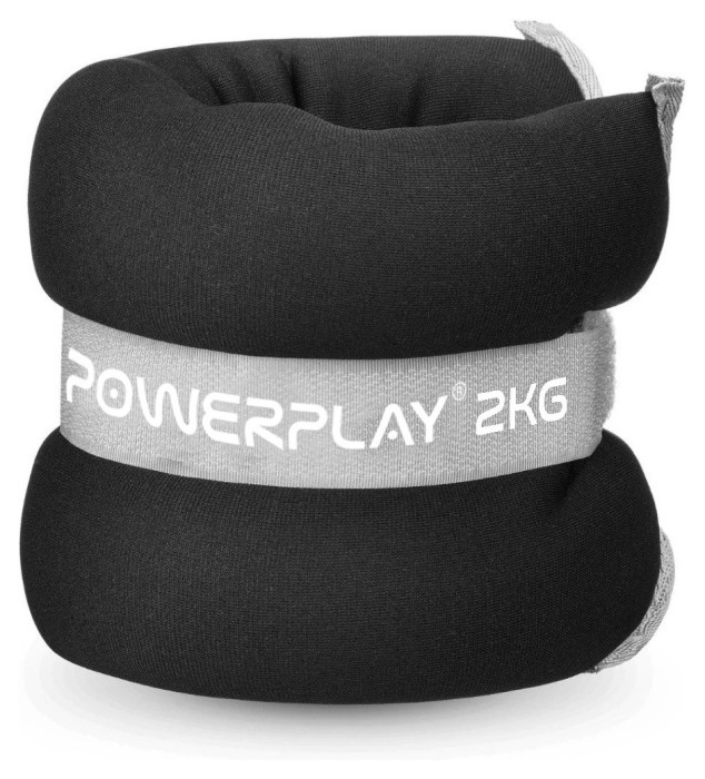 Манжети для ніг та рук PowerPlay PP-4349 Ankle/Wrist Weights (2шт.*2 kg) (пара) Чорні
