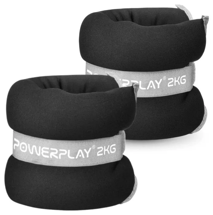 Манжети для ніг та рук PowerPlay PP-4349 Ankle/Wrist Weights (2шт.*2 kg) (пара) Чорні