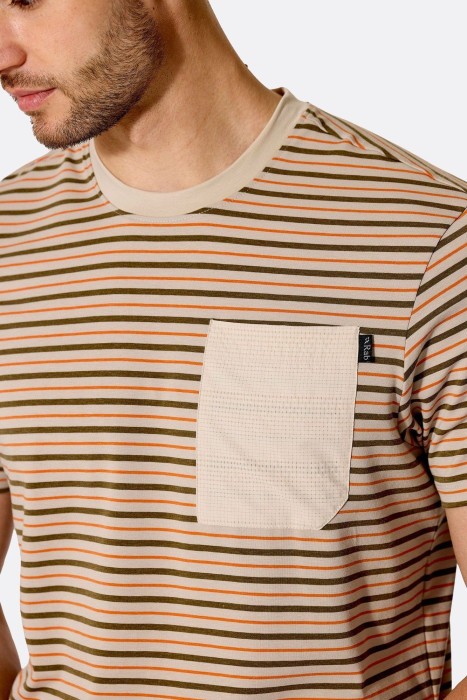Футболка чоловіча Rab Rivelin Stripe Tee, Light Khaki