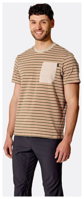 Футболка чоловіча Rab Rivelin Stripe Tee, Light Khaki