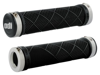 Грипсы ODI Cross Trainer MTB Lock-On Bonus Pack Black w/White Clamps (черные с белыми замками)