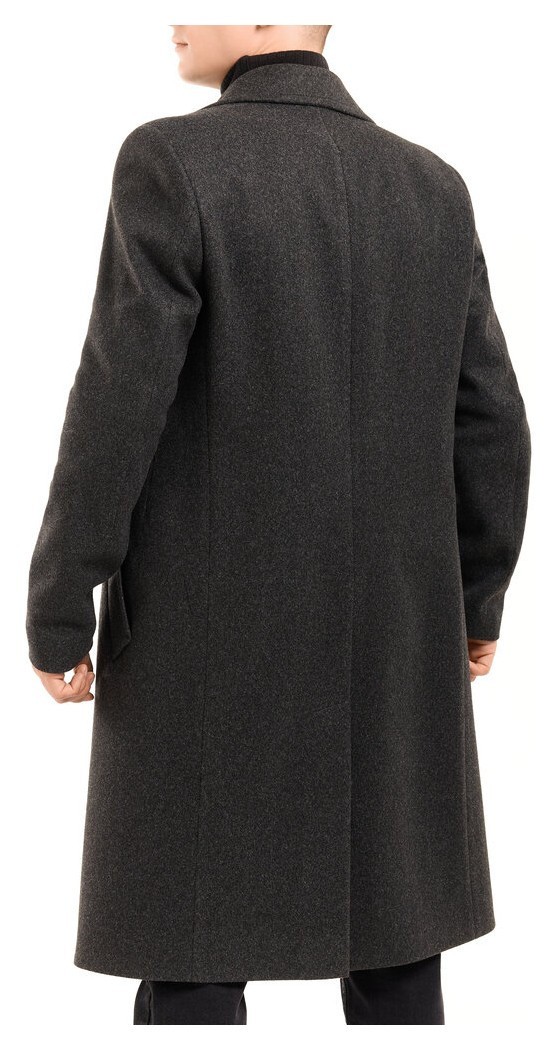 Чоловіче пальто Pobedov Greyford. Пальто демісезонне сіре для чоловіків із вовни, укр, укр