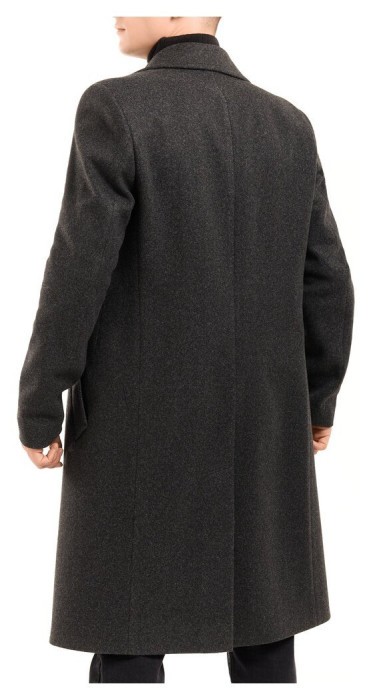 Чоловіче пальто Pobedov Greyford. Пальто демісезонне сіре для чоловіків із вовни, укр, укр