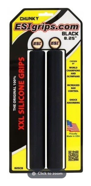 Гріпси ESI XXL 8.25" Chunky Black (чорні), укр, укр