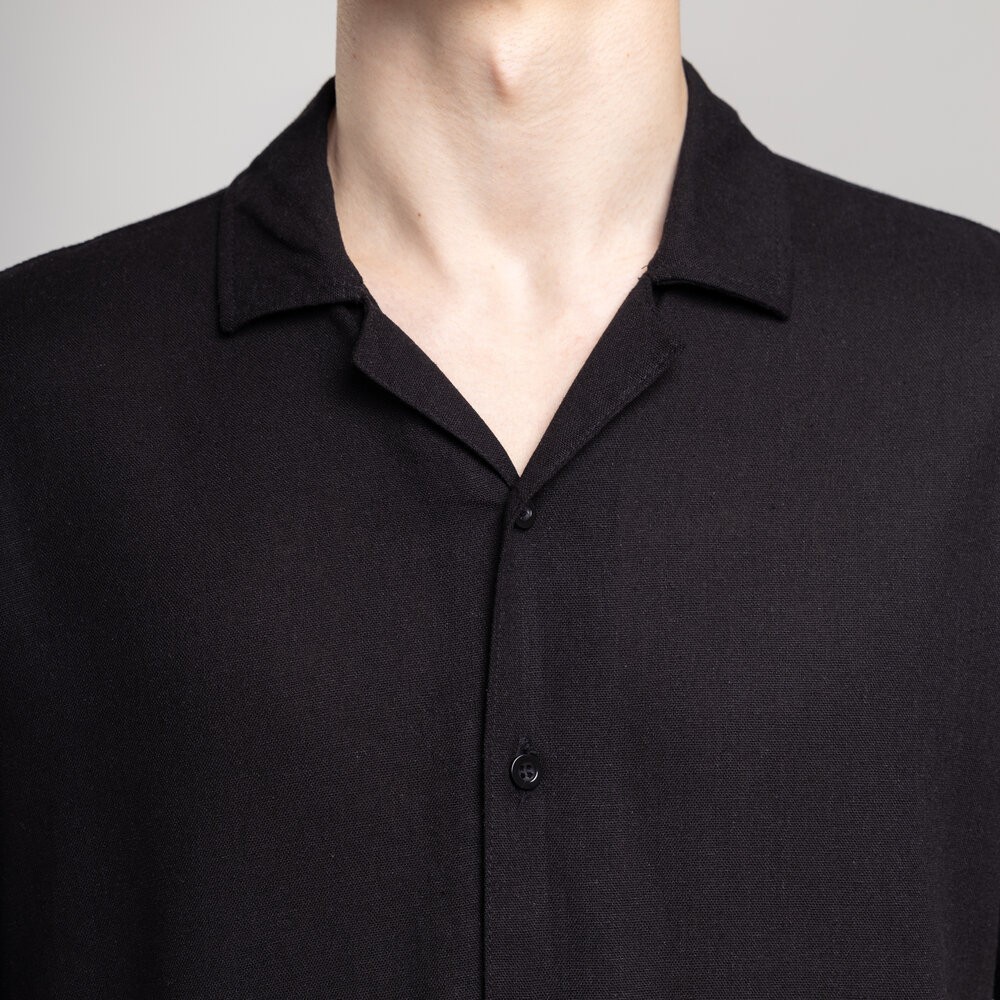 Чоловіча сорочка з коротким рукавом чорна Pobedov Marsel, укр, укр