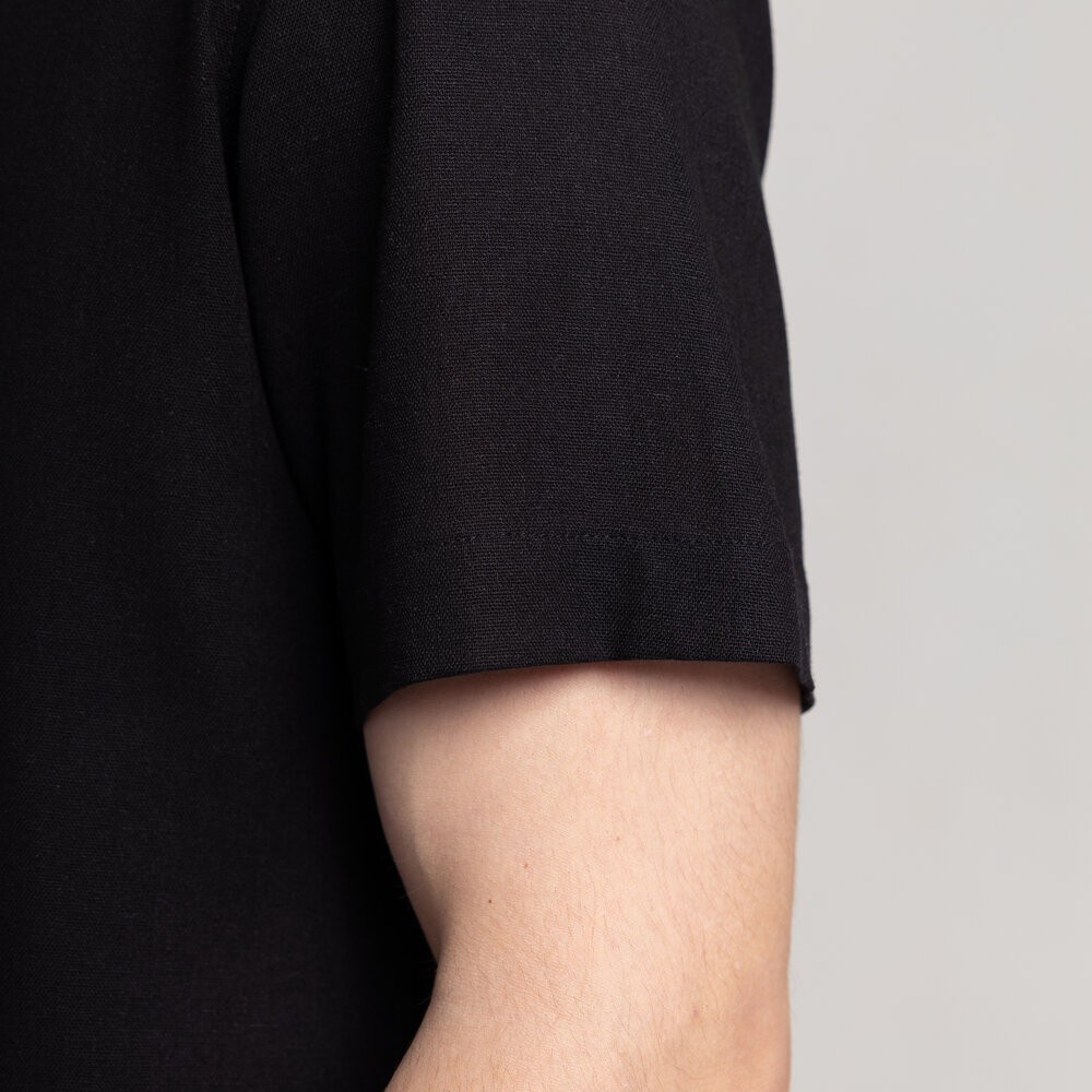 Чоловіча сорочка з коротким рукавом чорна Pobedov Marsel, укр, укр