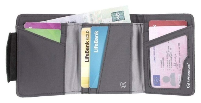Кошелек Lifeventure Recycled RFID Wallet grey