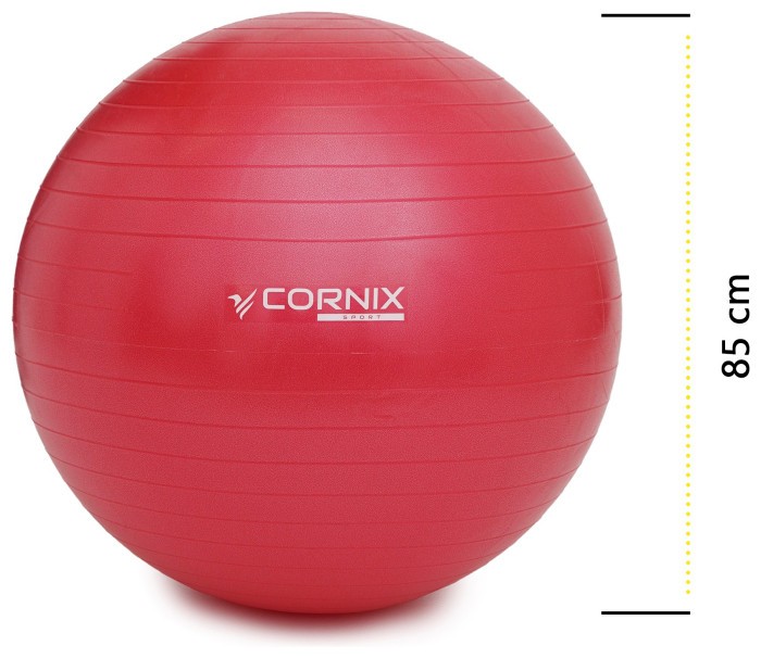 М'яч для фітнесу (фітбол) Cornix 85 см Anti-Burst XR-0252 Red