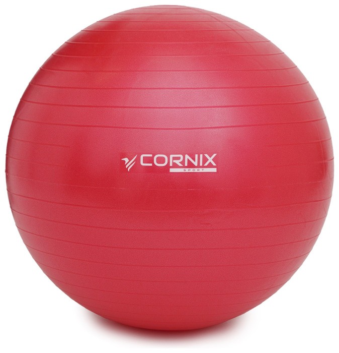 М'яч для фітнесу (фітбол) Cornix 85 см Anti-Burst XR-0252 Red