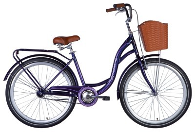 Велосипед 26" Dorozhnik AQUAMARINE 2024 (темно-фиолетовый)