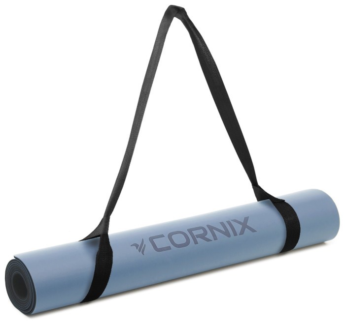 Коврики спортивные Cornix PU 183 x 68 x 0.4 см для йоги и фитнеса XR-0319 Blue