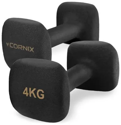 Гантелі вінілові Cornix Square 2 x 4 кг XR-0409 Black