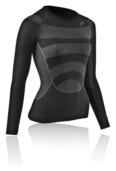 Термобелье для взрослых: женская кофта Fuse MEGALIGHT 200 LONGSHIRT WOMAN S Black