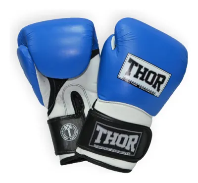 Перчатки боксерские THOR PRO KING 16oz/PU/сине-бело-черные
