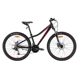 Велосипед 26&quot; Leon SUPER JUNIOR AM DD 2022 (черный с красным (м)) 