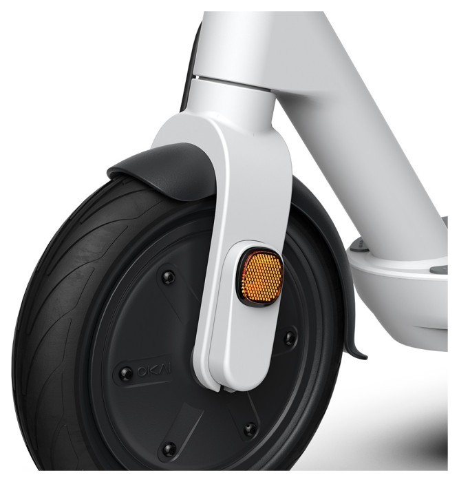 Електросамокат OKAI ES10-NEON Lite White 9", 300(600)W, 7.8Ah, 30km, 25km\h, 20%, NFC, App, 15kg