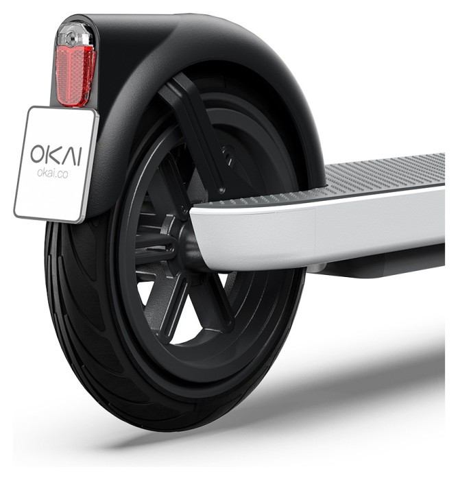 Електросамокат OKAI ES10-NEON Lite White 9", 300(600)W, 7.8Ah, 30km, 25km\h, 20%, NFC, App, 15kg