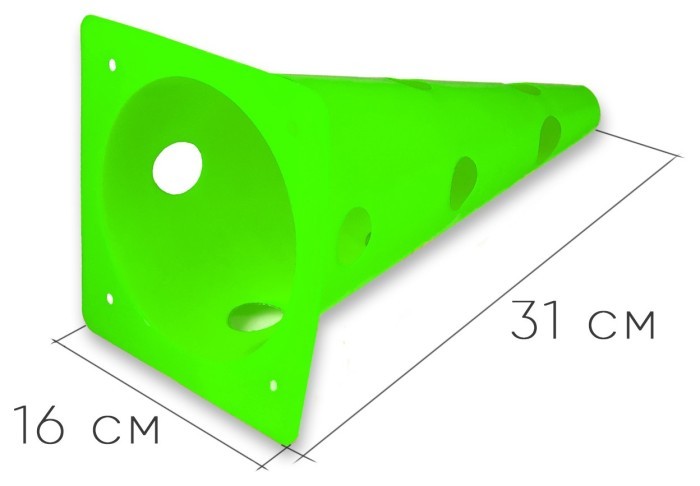 Конусы-фишки спортивные EasyFit 31 см (набор из 4 штук) зеленые