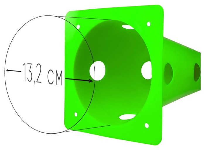 Конусы-фишки спортивные EasyFit 31 см (набор из 4 штук) зеленые