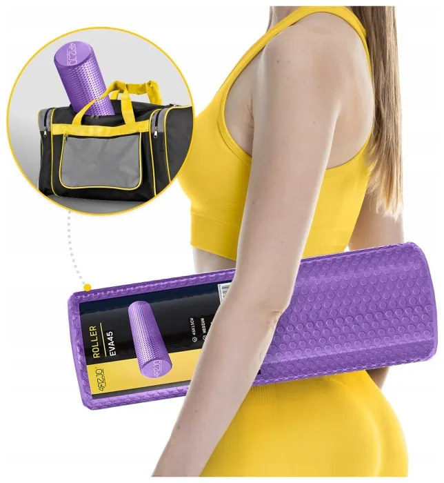 Массажный ролик 4FIZJO CARE+ EVA 45 x 15 см (валик, роллер) Purple (P-5907739314376)