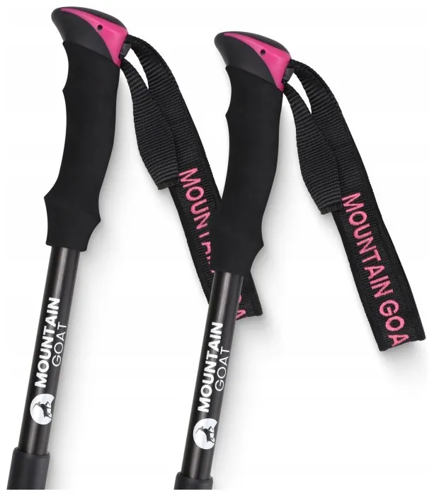 Трекинговые палки Mountain Goat Pro+ 43-130 см Black/Pink (P-5905973404662)