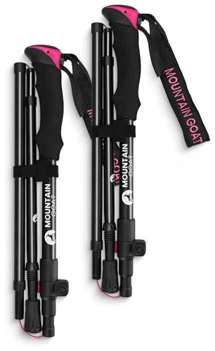 Трекинговые палки Mountain Goat Pro+ 43-130 см Black/Pink (P-5905973404662)