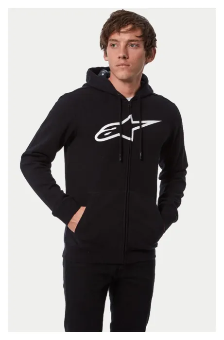 Реглан Alpinestars AGELESS ZIP HOODIE V3 BLACK/WHITE, XL