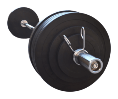 Штанга резиновая 145 кг с олимпийским грифом 220 см