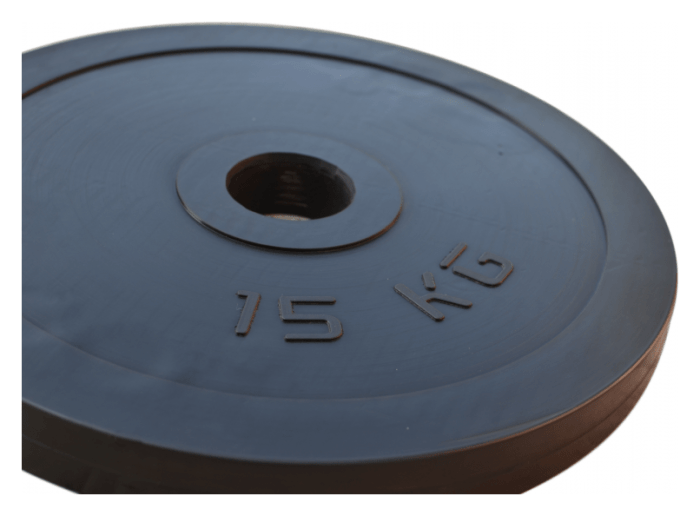 Штанга резиновая 145 кг с олимпийским грифом 220 см