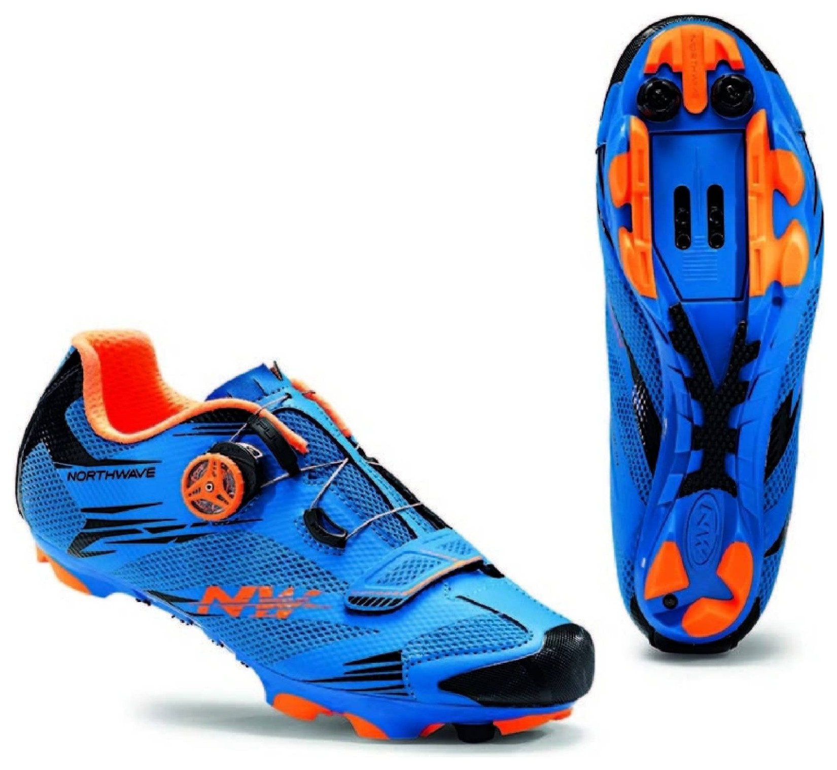 Туфли велосипедные Northwave SCORPIUS 2 PLUS M 43 (10.5US) Blue/orange (80162024-28) O