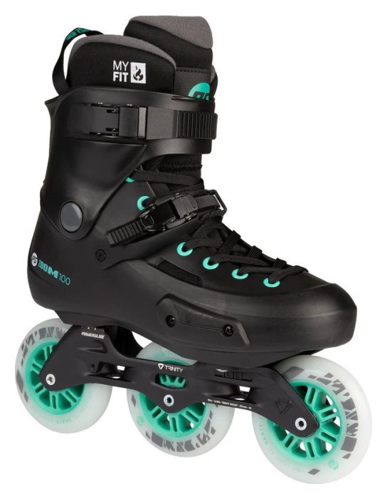 Фріскейт ролики POWERSLIDE ( 908491 ) Zoom Pro 100 Black Mint 2026