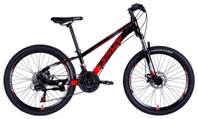 Велосипед AL 24" SPACE MERCURY DD FR рама-11" черно-красный 2026