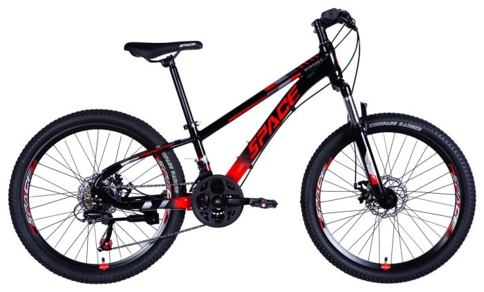 Велосипед AL 24" SPACE MERCURY DD FR рама-11" чорно-червоний 2026