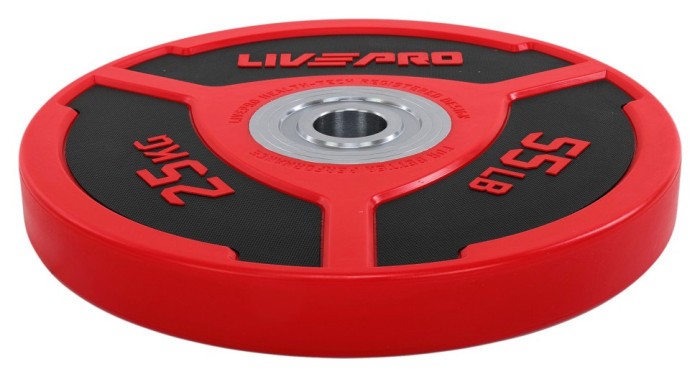 Диски бамперные олимпийские LiveUp LP8027 51 мм 5-10-15-20-25 кг