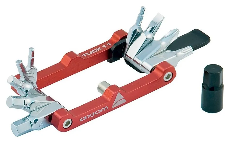 Мультитул для велосипеда Axiom TUCK 11 Red/nickel (340402-02) (nickel, red)