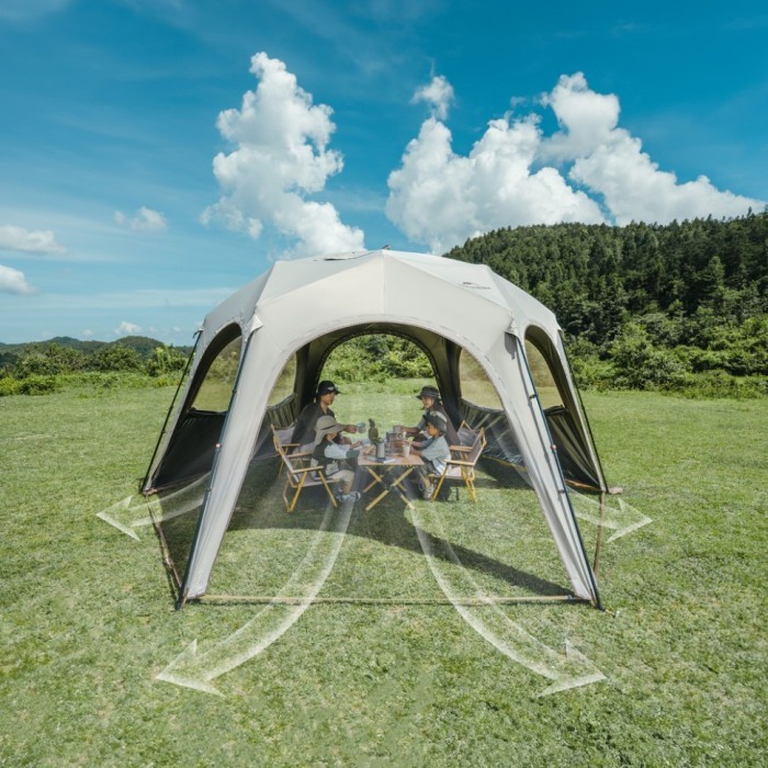 Тент для кемпінгу Naturehike CNK230WS014, 4.6 м * 4,0 м, бежевий, укр, укр