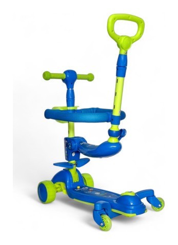 Дитячий самокат з сидінням та батьківською ручкою 3 в 1 Scooter  Lovely Child 619-1