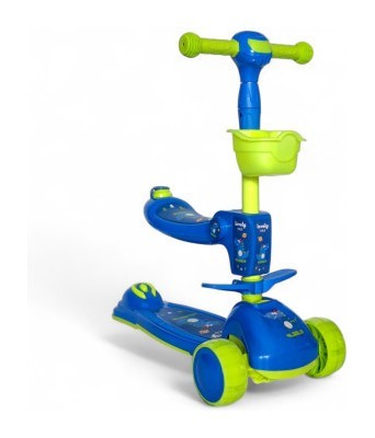 Дитячий самокат з сидінням та батьківською ручкою 3 в 1 Scooter  Lovely Child 619-1