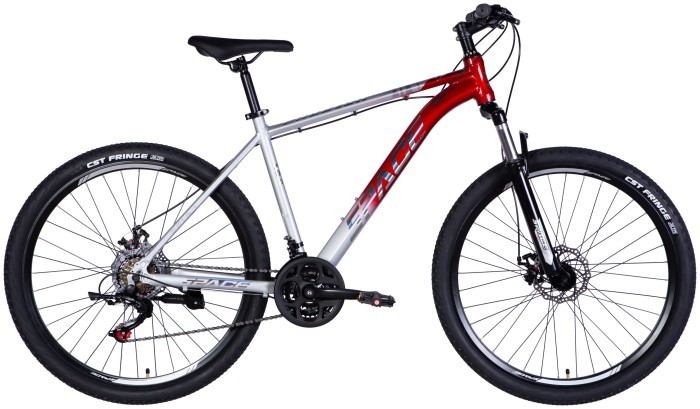 Велосипед AL 27.5" SPACE PHAETON DD FR рама-19" сріблясто-червоний 2025, укр, укр