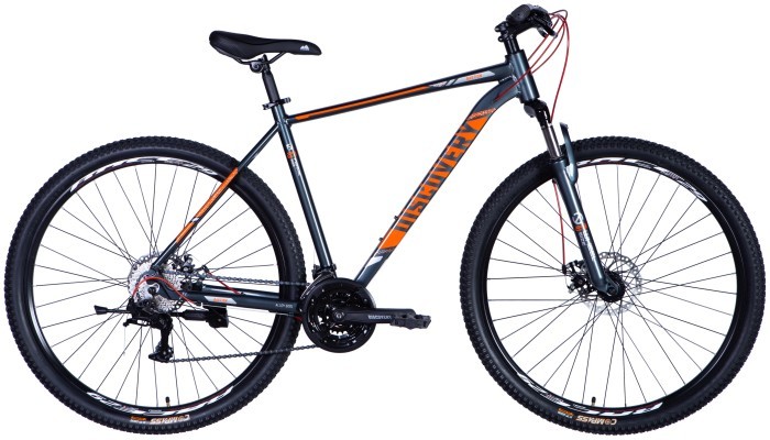 Велосипед AL 29" Discovery BASTION DD CS рама-21" сіро-помаранчевий 2025, укр, укр