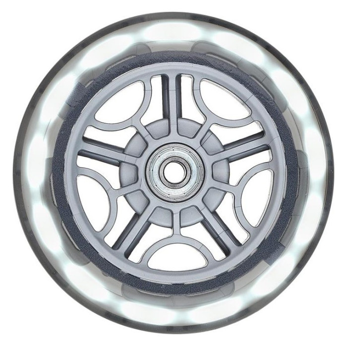 Набор колес для самокатов GLOBBER серии GOUP/PRIMO/ELITE/MASTER ø121мм светится белым.