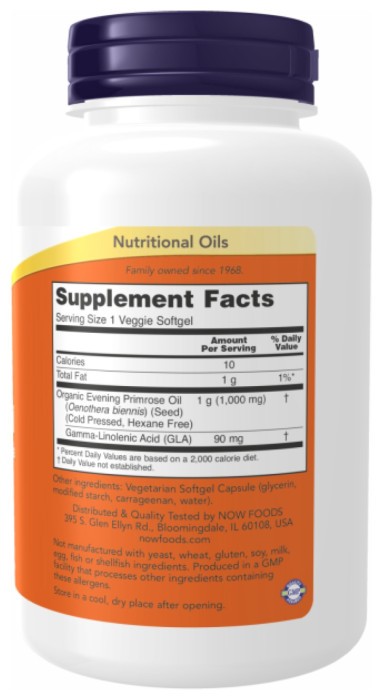 Evening Prim Oil Org 1000mg - 90 vgels