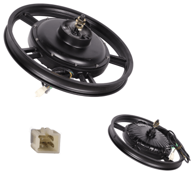 Мотор-колесо 18&quot; прямий привід прямой привод 48B 350Вт под трещотку ELDORADO чорний литий обід