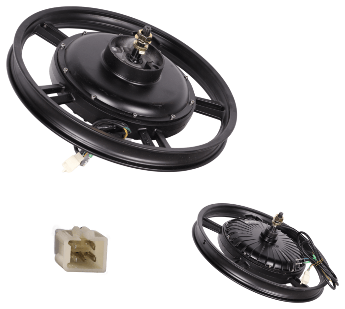 Мотор-колесо 18" прямий привід прямой привод 48B 350Вт под трещотку ELDORADO чорний литий обід, укр, укр