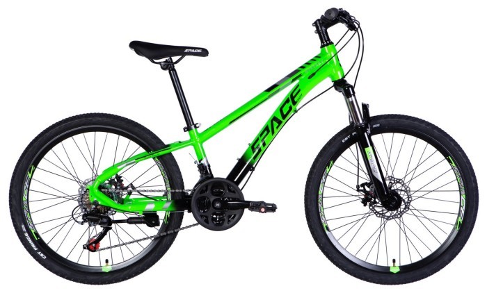 Велосипед AL 24" SPACE MERCURY DD FR рама-11" зелено-черный 2026