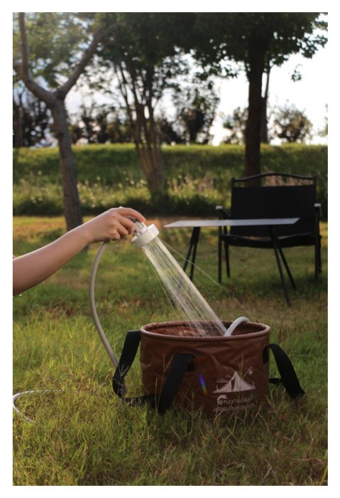 Душ портативний з насосом на акумуляторі Flextail Max Shower, білий, укр, укр