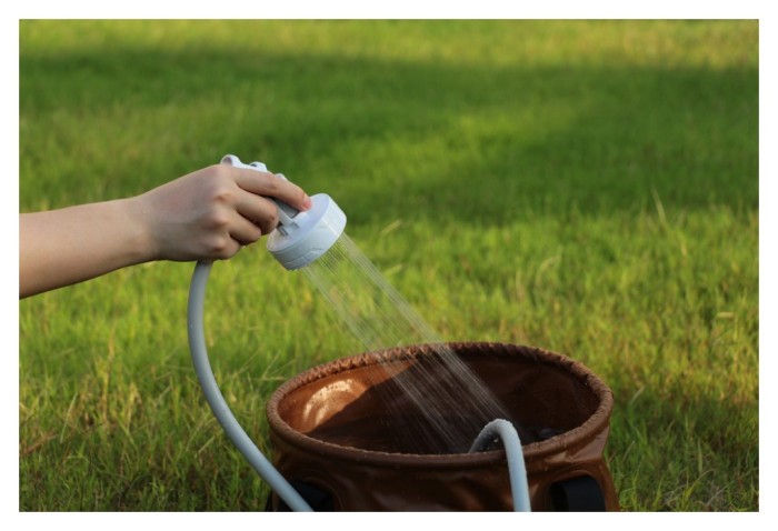 Душ портативний з насосом на акумуляторі Flextail Max Shower, білий, укр, укр