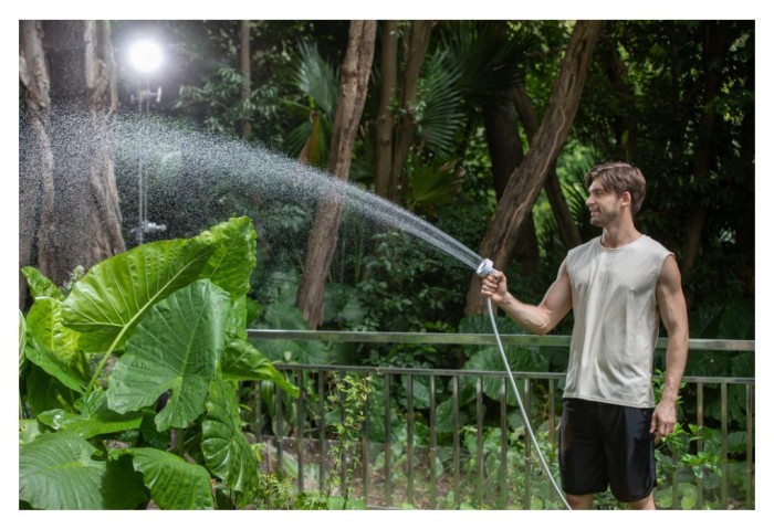 Душ портативний з насосом на акумуляторі Flextail Max Shower, білий, укр, укр